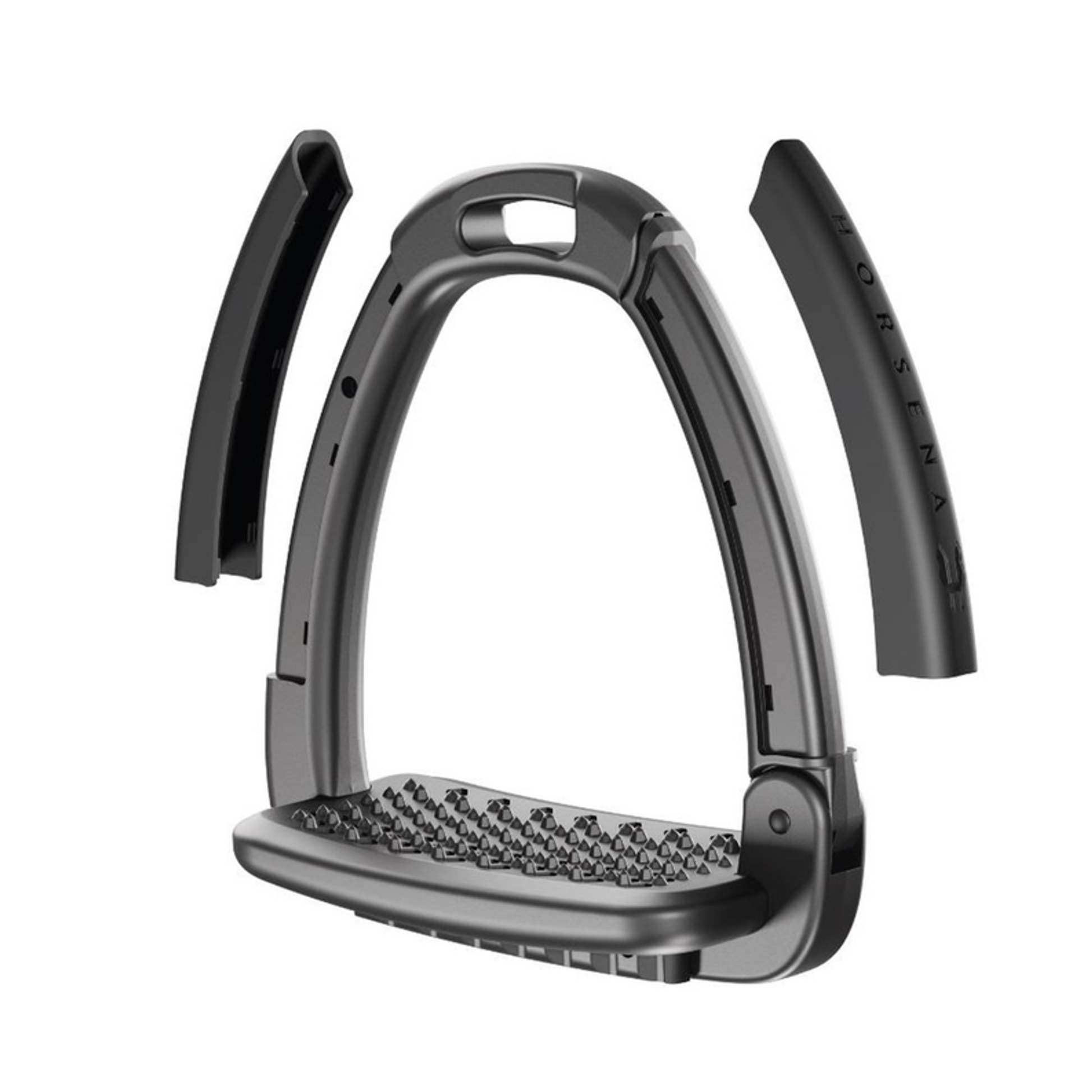 Horsena Swap Stirrup With Double Side Cover - English Tack, Irons and Composites, Stirrups black 120 MM (4.7")