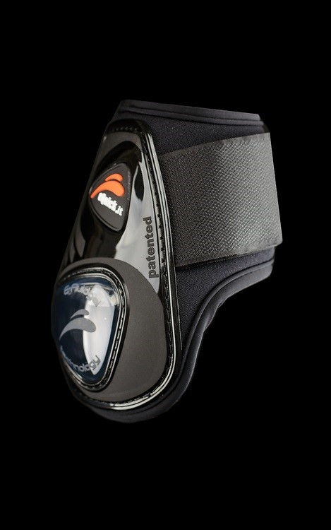 eQuick eShock Legend Rear Boot Velcro - black 1 Small for horses English Tack, Horse Boots, Boots & Wraps