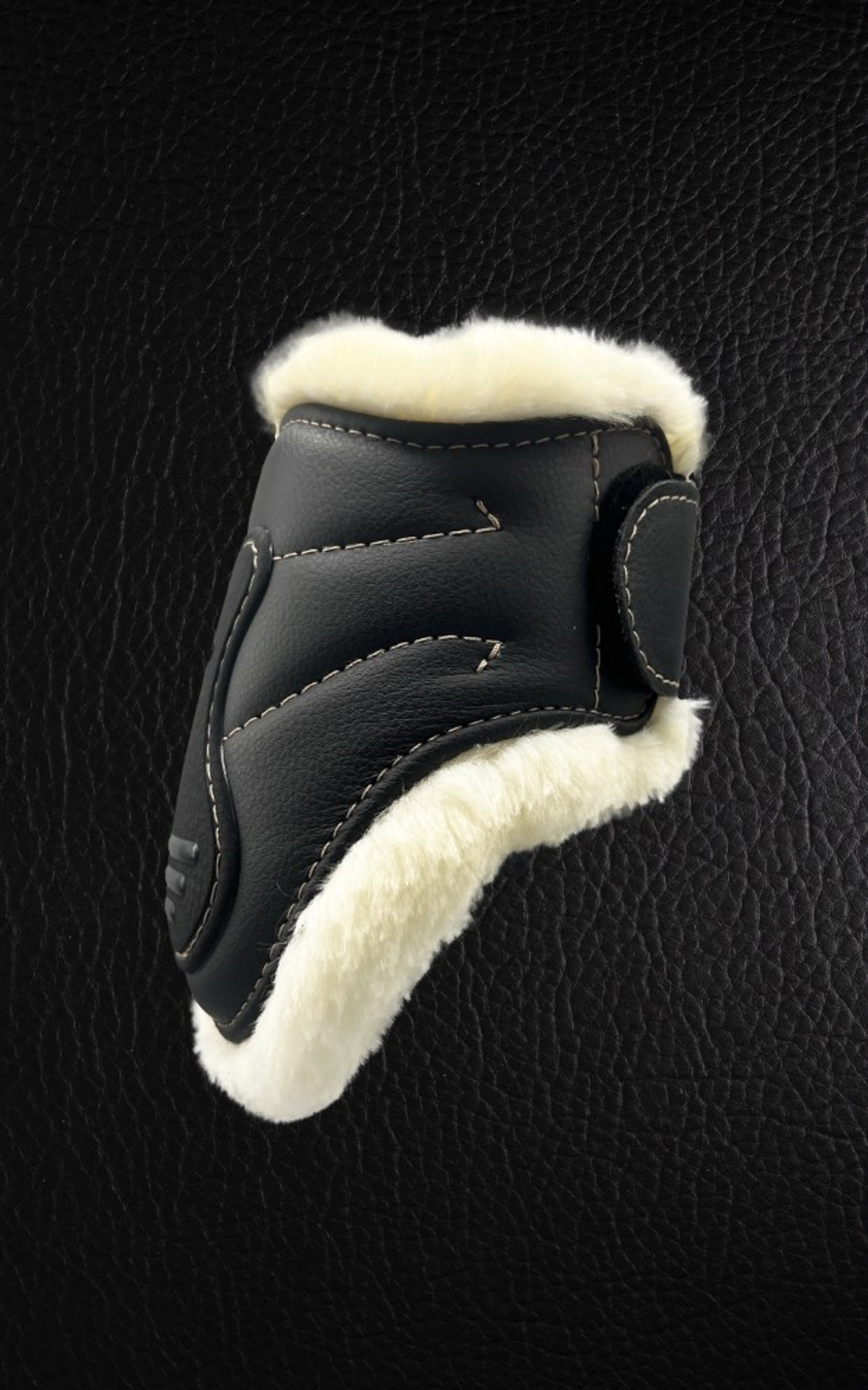 eQuick Glam Rear Fluffy Boot - English Tack, Horse Boots, Boots & Wraps black