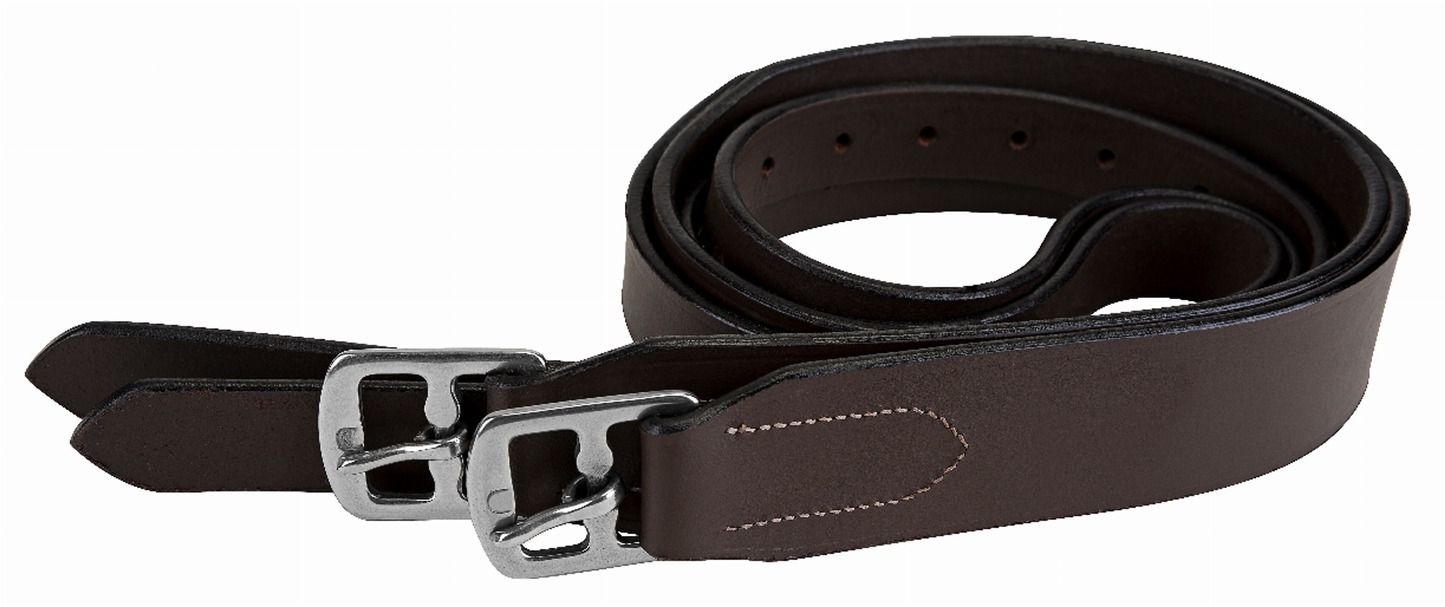 Henri de Rivel X-Wide Stirrup Leathers - Havana 54 English Tack, Leathers, Stirrups