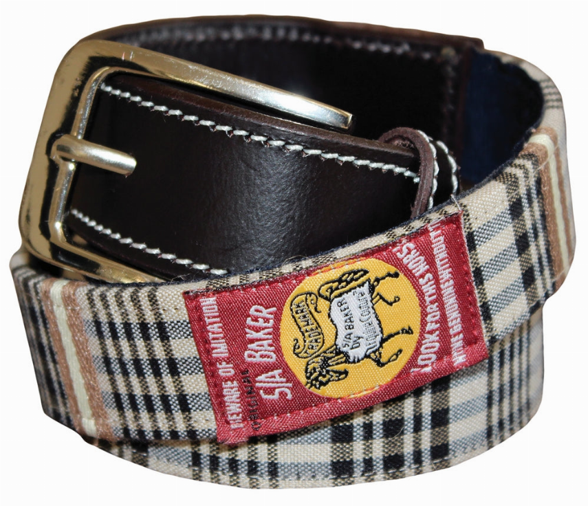 Baker Ladies Classic Plaid Belt - Brown leather with M 1 for equestrians Apparel & Gear, Accessories, Belts