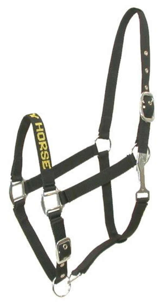 Gatsby "I Love My" Nylon Halter - Black/horse HORSE 1 for horses Halters & Leads, English Tack,