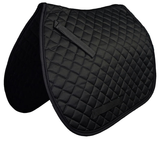 Gatsby Premium Pony Saddle Pad - Black 18.5" 1 for horses English Tack, Pads