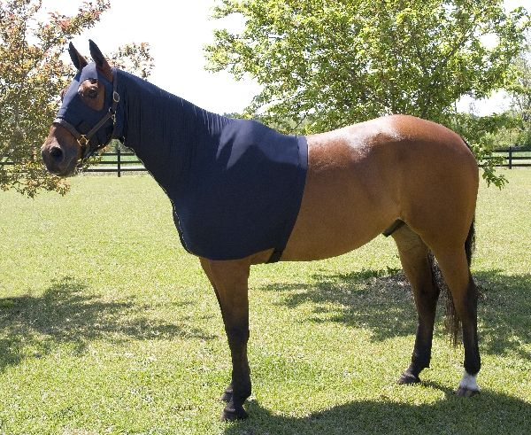 Gatsby Lycra Full Separating Zipper Slicker Hood - Navy X-LARGE (1400-1600LBS) 1 for horses Coolers, Slickers, S...